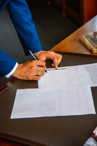 Signing legal documents