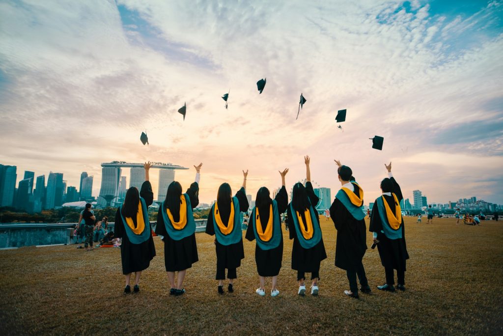 Young adult reaching a milestone