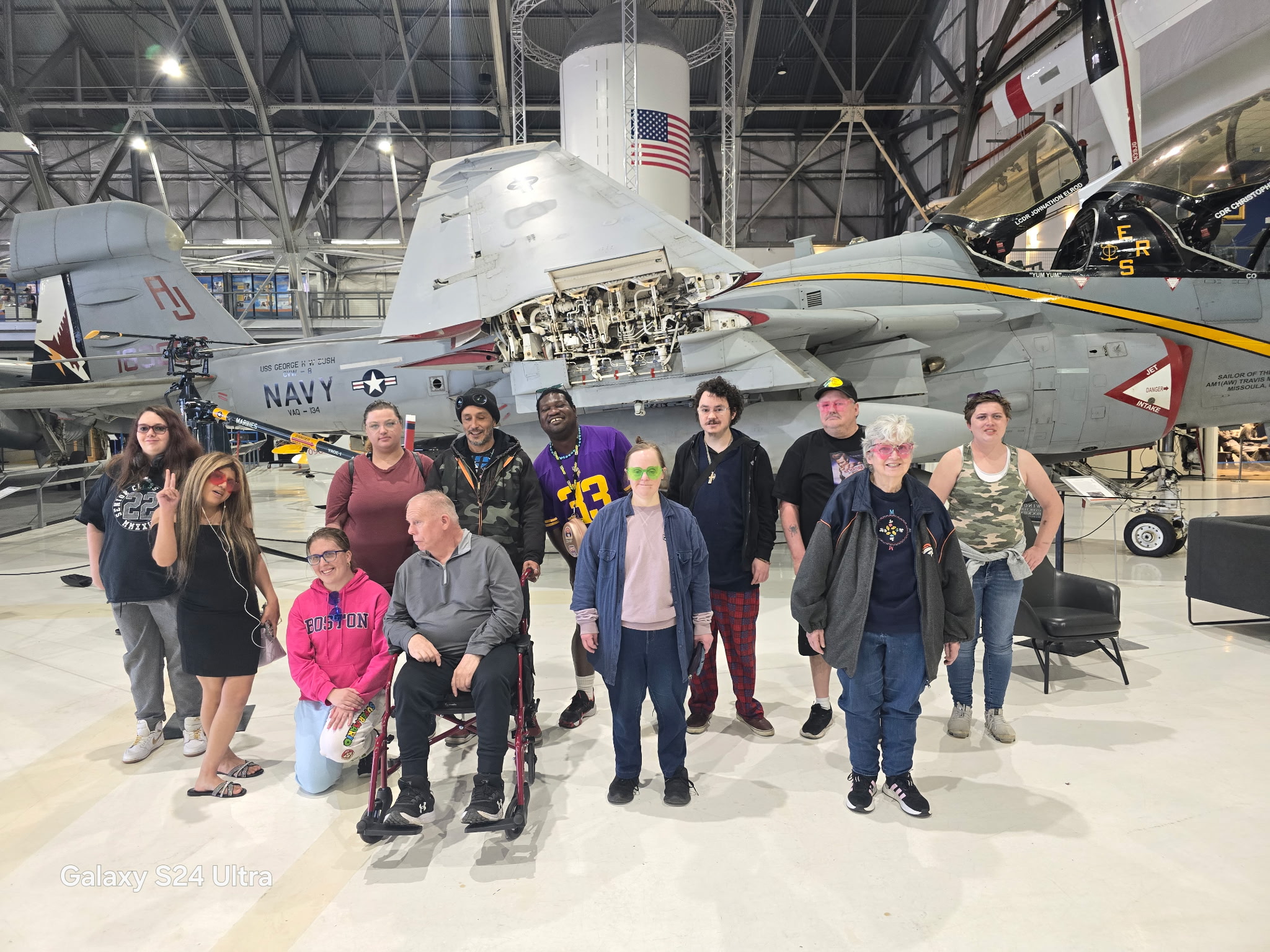 Brighter Horizon group touring the Wings Over the Rockies Air and Space Museum